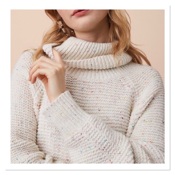 LOU & GREY Chunky Confetti Fleck Turtleneck Sweater - Picture 2 of 10